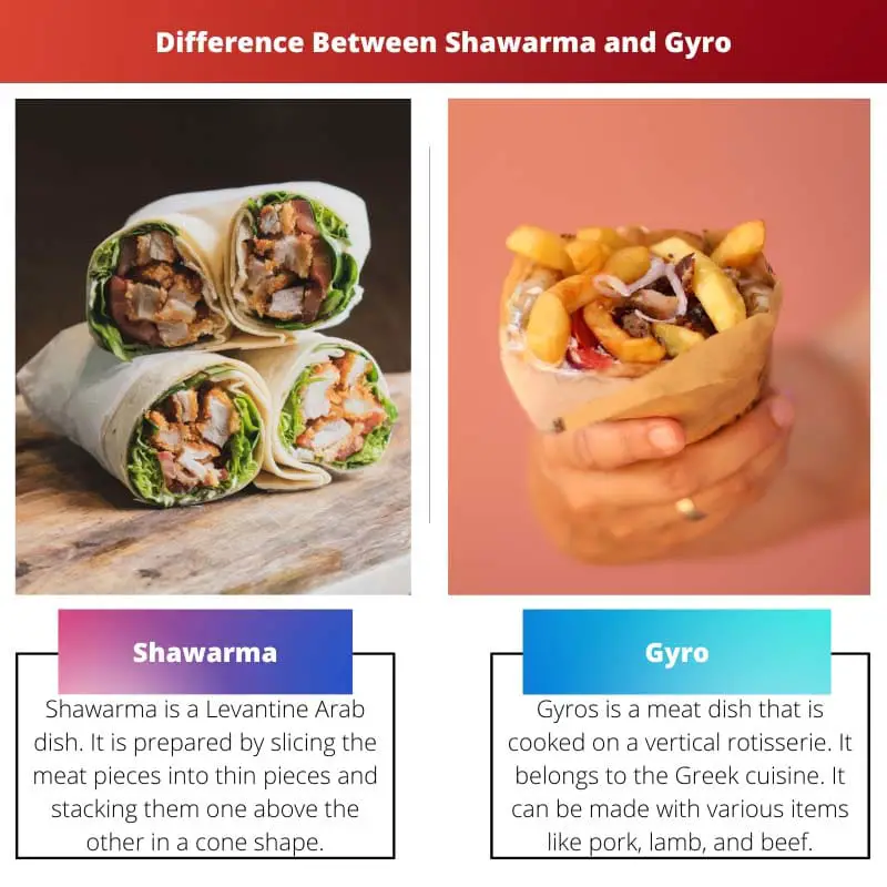 Difference Between Shawarma and Gyro