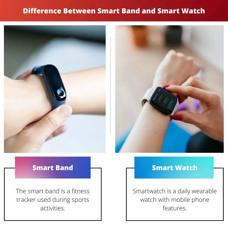 Difference Between Smart Band and Smart Watch