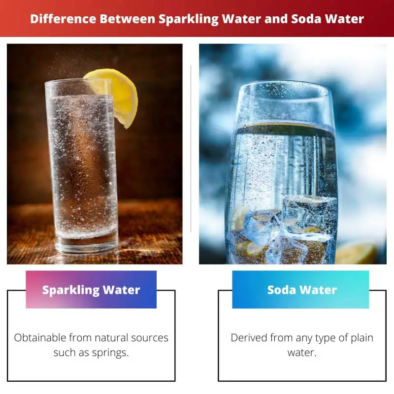 Difference Between Sparkling Water and Soda Water