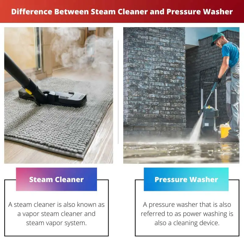 Difference Between Steam Cleaner and Pressure Washer