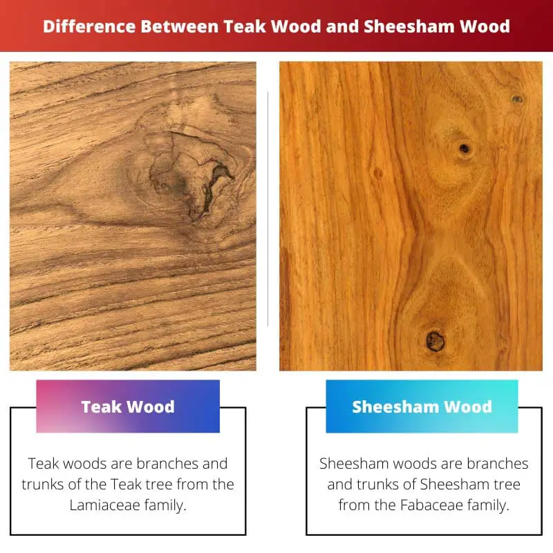 Difference Between Teak Wood and Sheesham Wood