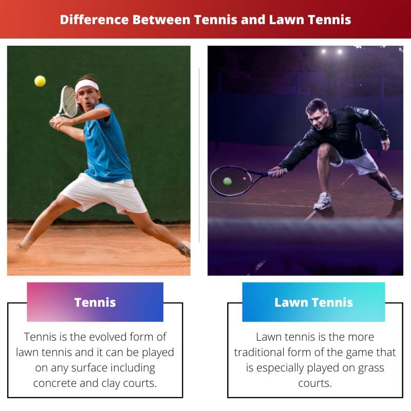Difference Between Tennis and Lawn Tennis