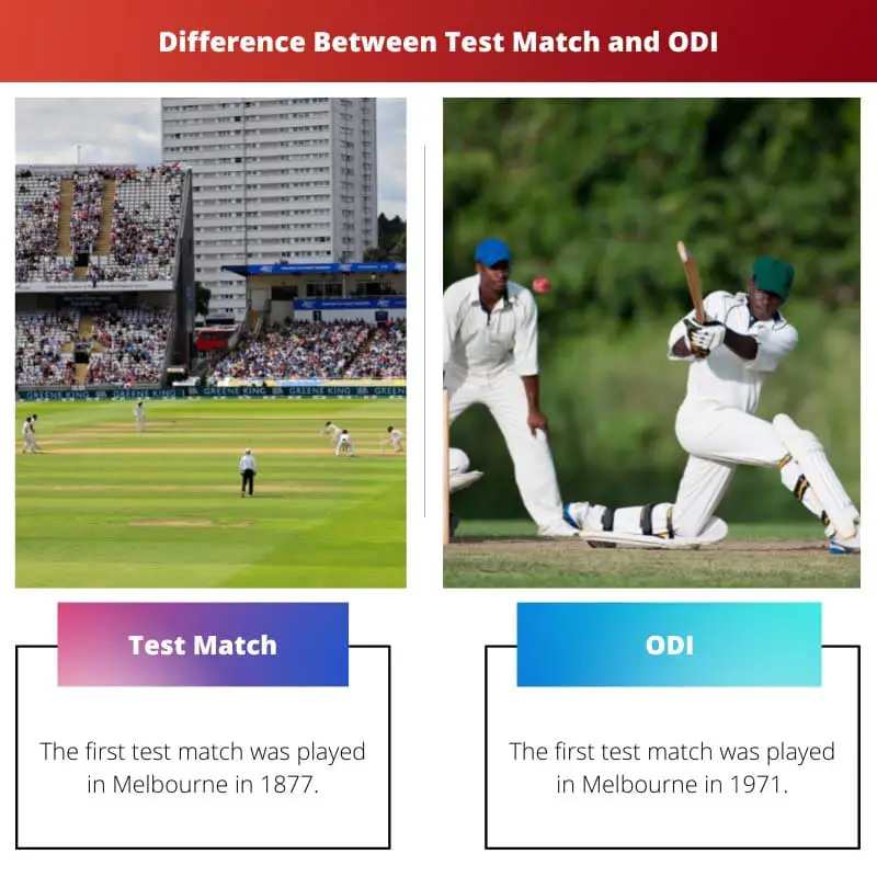 Difference Between Test Match and ODI