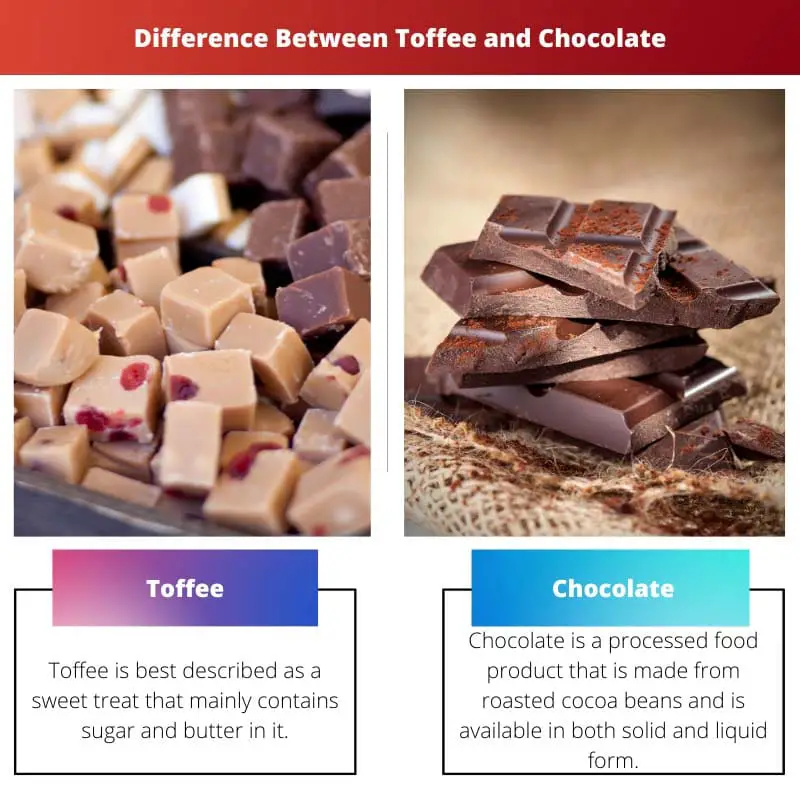 Difference Between Toffee and Chocolate