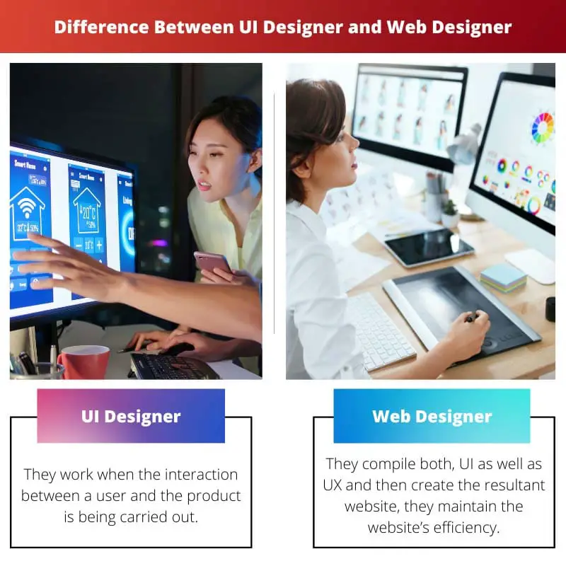 Difference Between UI Designer and Web Designer