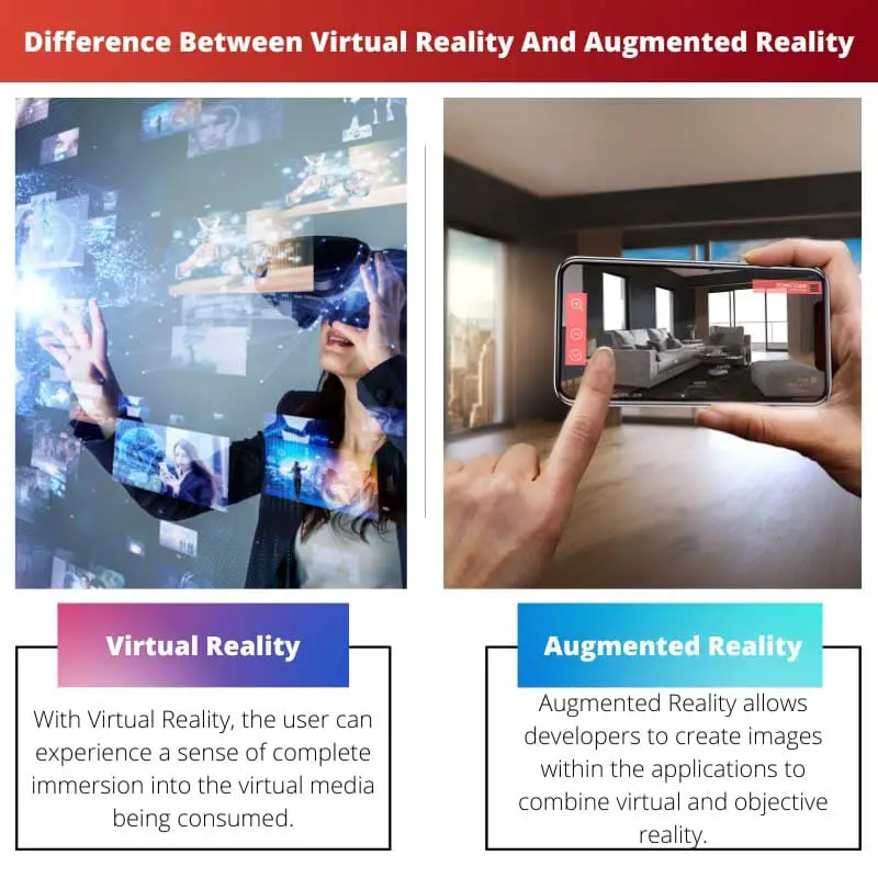 Difference Between Virtual Reality And Augmented Reality