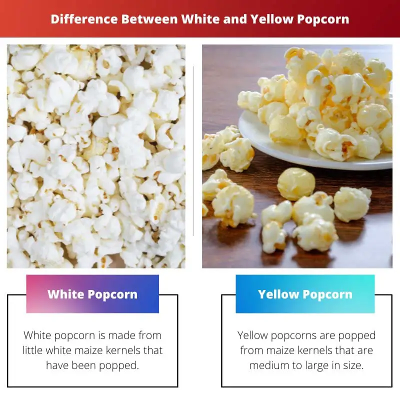 Difference Between White and Yellow Popcorn