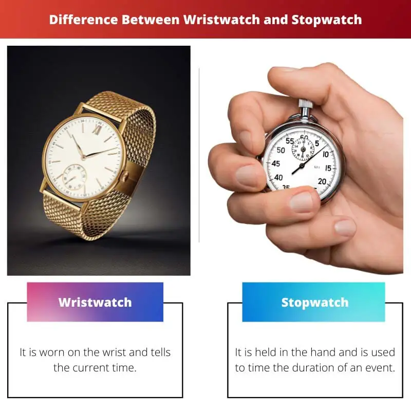 Difference Between Wristwatch and Stopwatch