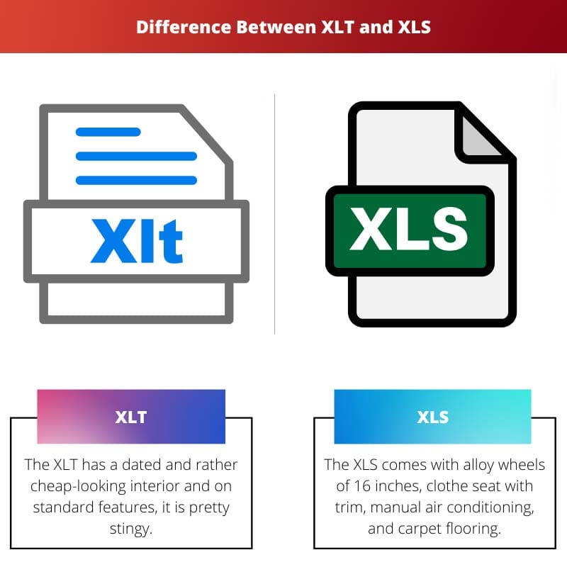 Difference Between XLT and XLS