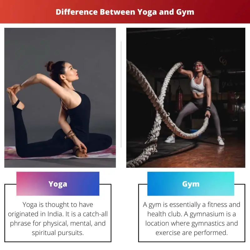 Difference Between Yoga and Gym