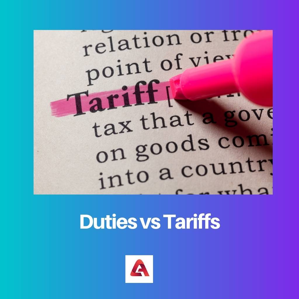 Duties vs Tariffs