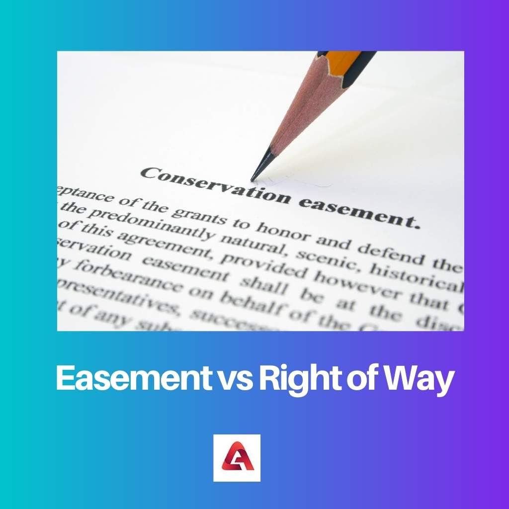 Easement vs Right of Way