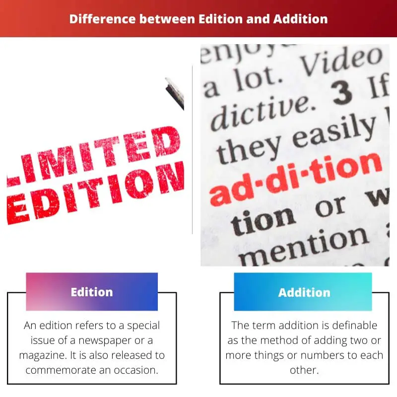 Edition vs Addition – What are the differences