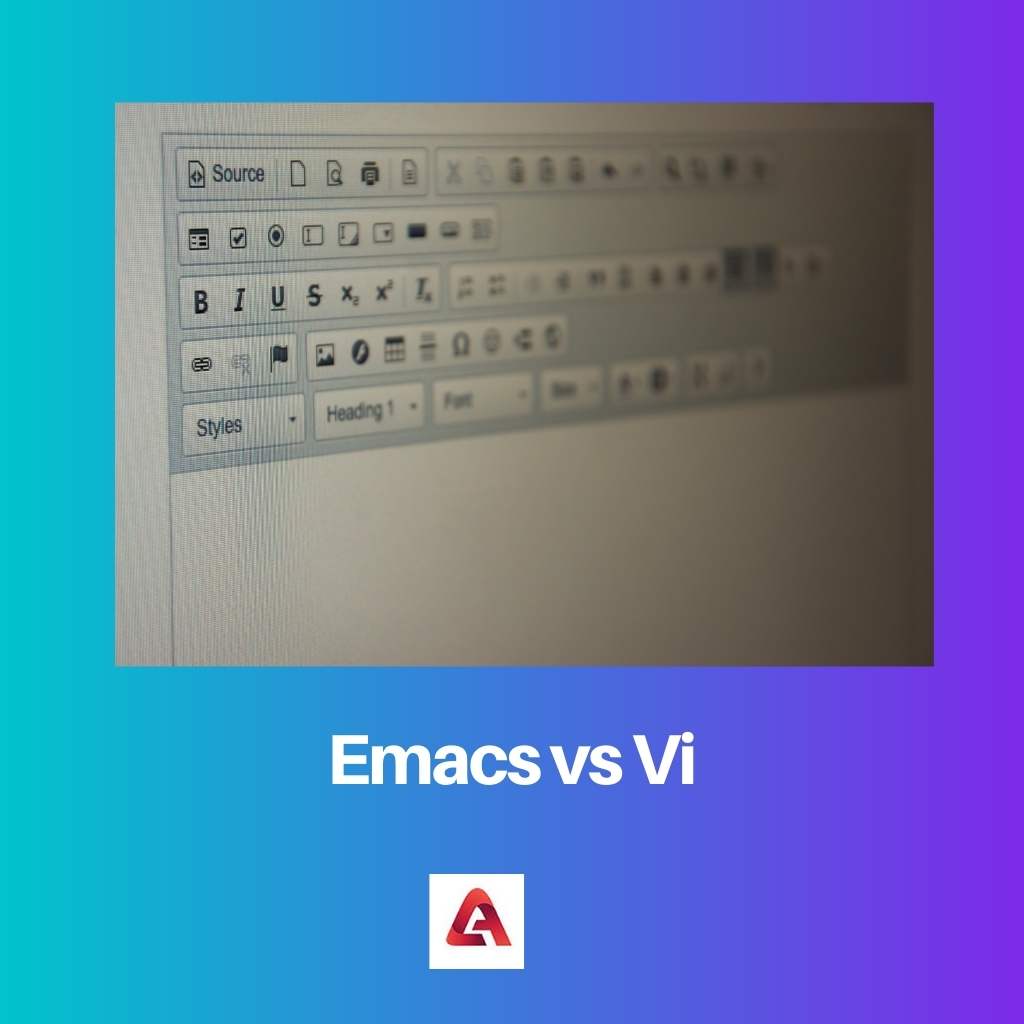 Emacs vs Vi