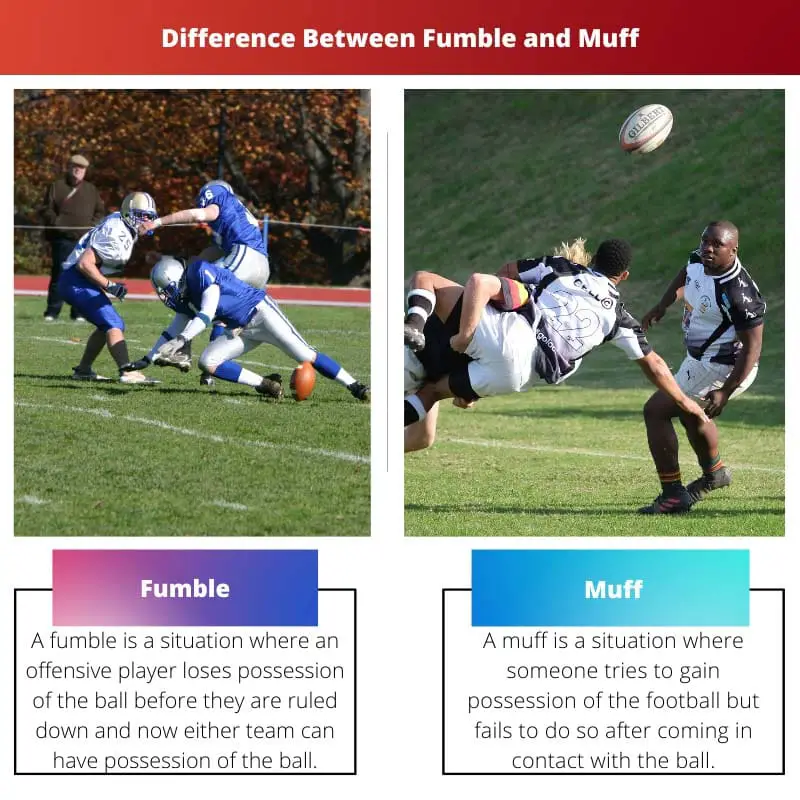 Fumble vs Muff – Difference Between Fumble and Muff