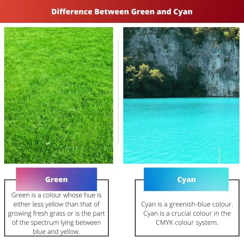 Green vs Cyan – Difference Between Green and Cyan