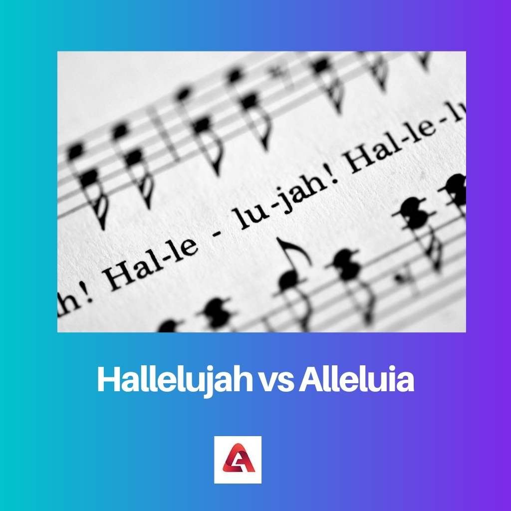 Hallelujah vs Alleluia