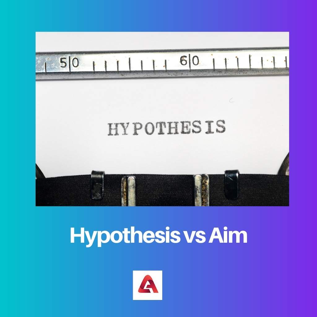 Hypothesis vs Aim