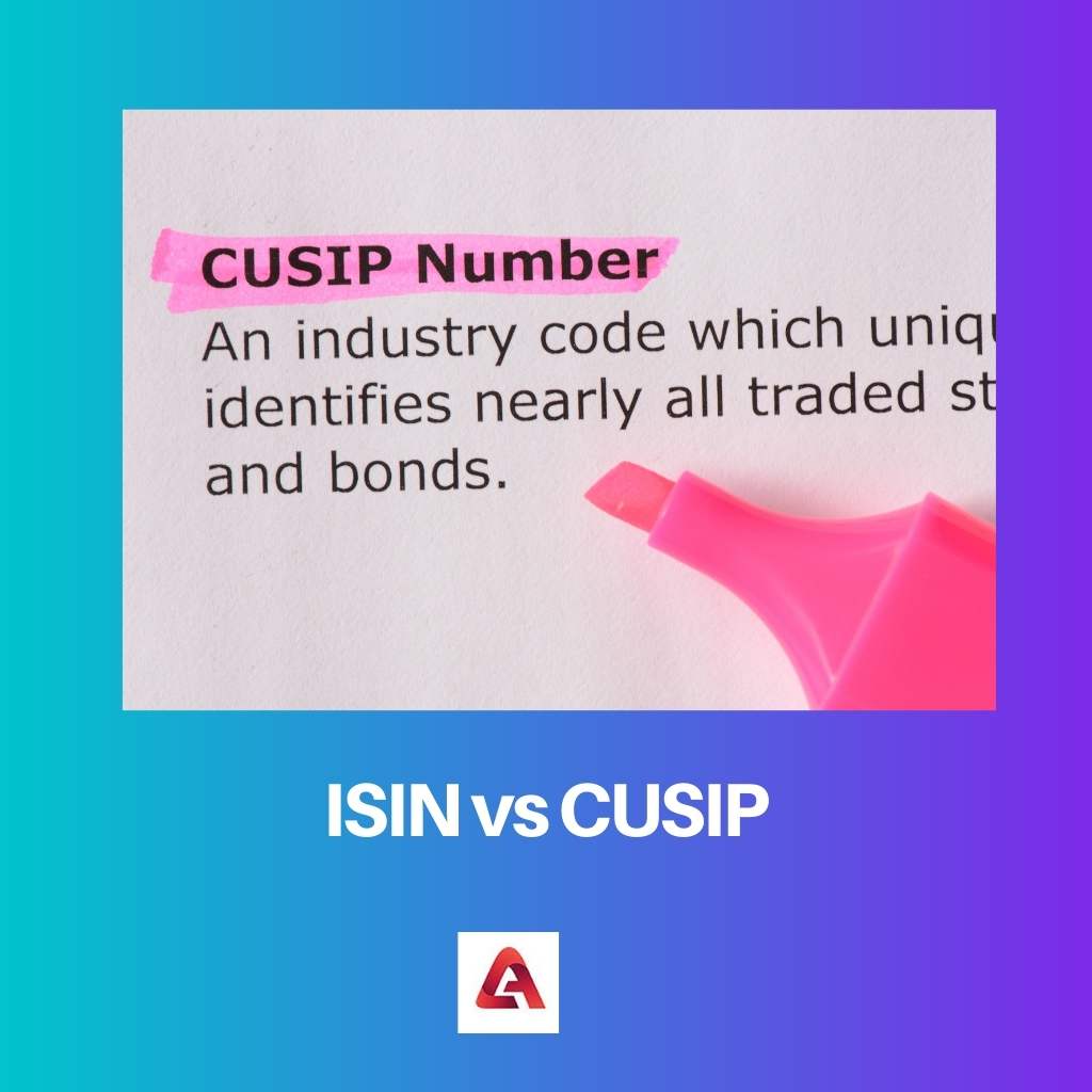 ISIN vs CUSIP