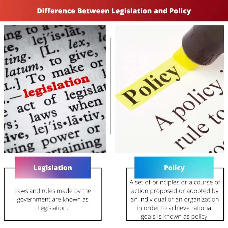 Legislation vs Policy – Difference Between Legislation and Policy