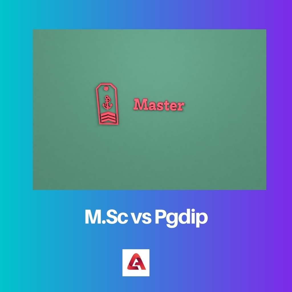 M.Sc vs Pgdip