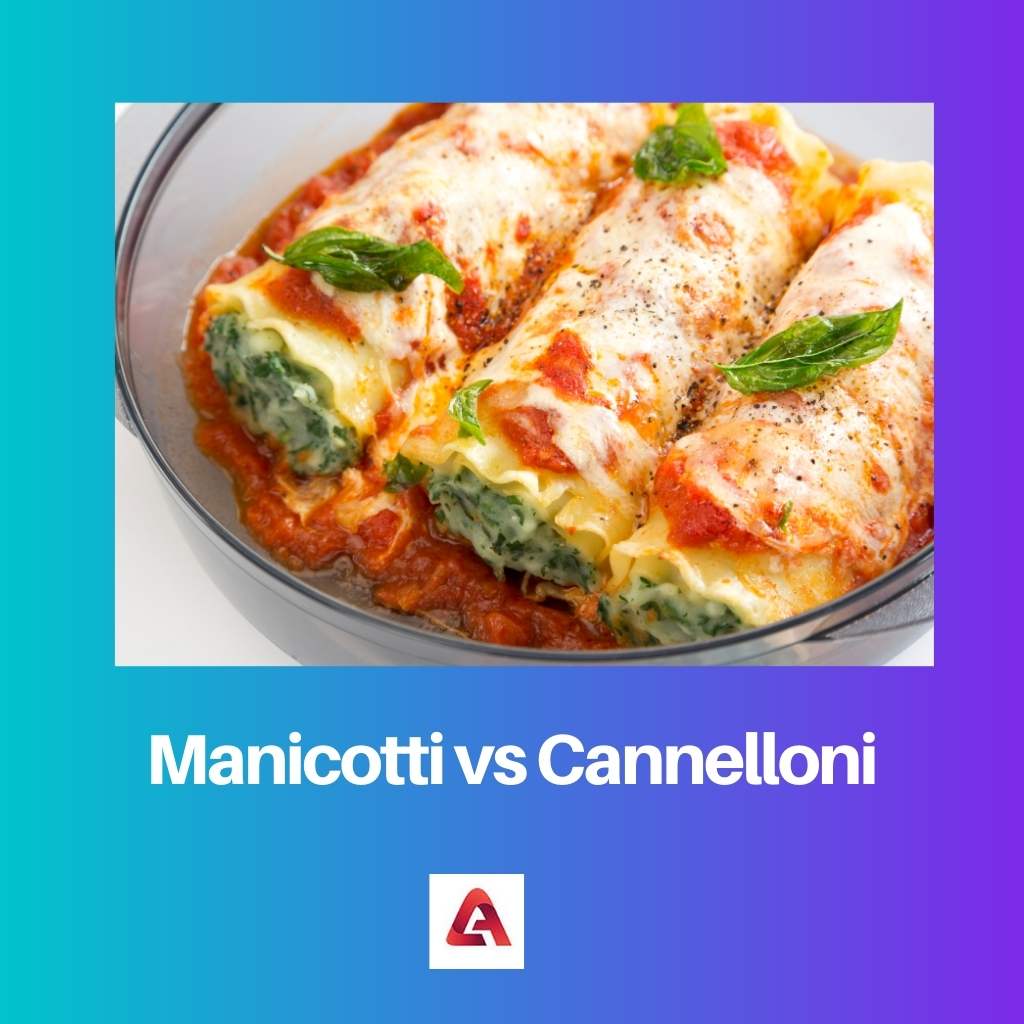 Manicotti vs Cannelloni
