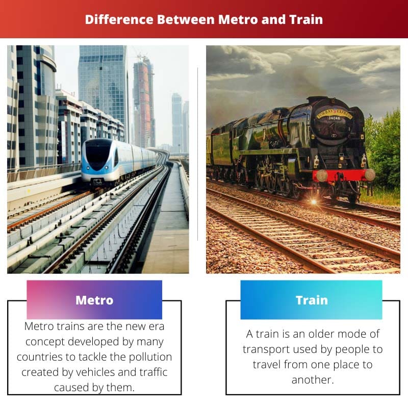 Metro vs Train – Difference Between Metro and Train