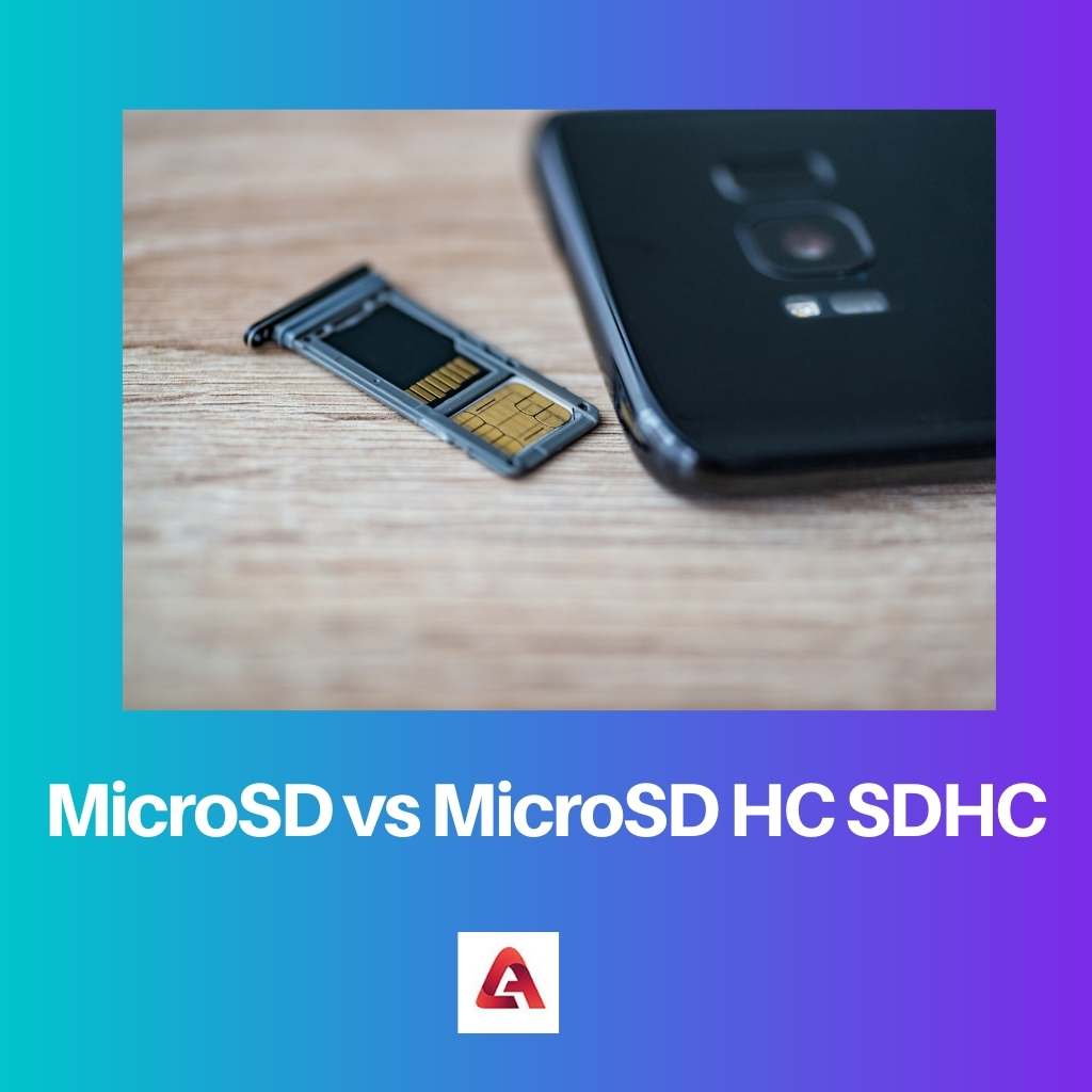 MicroSD vs MicroSD HC SDHC