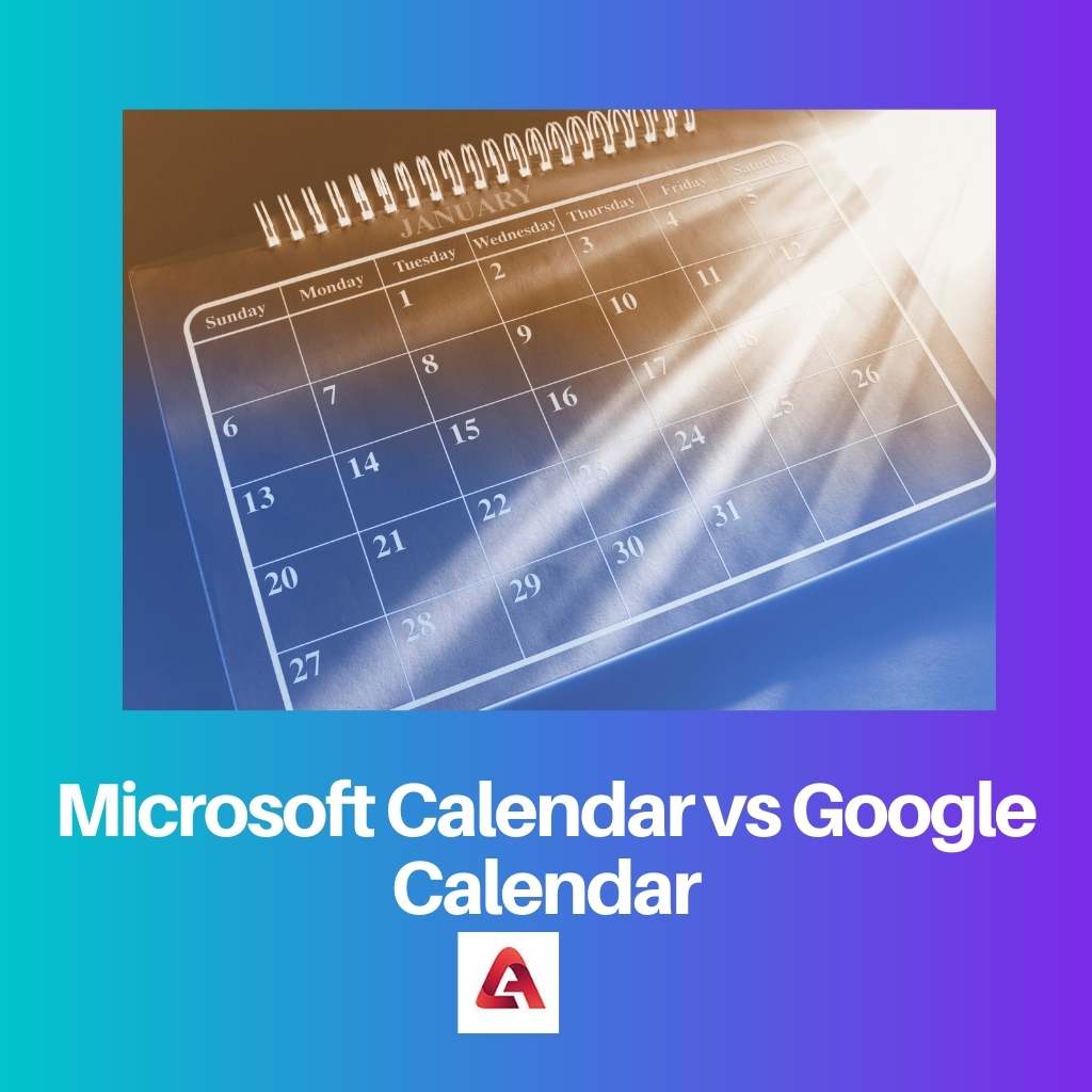 Microsoft Calendar vs Google Calendar