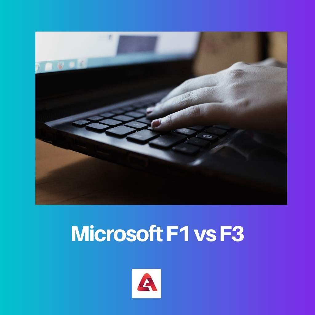 Microsoft F1 vs F3