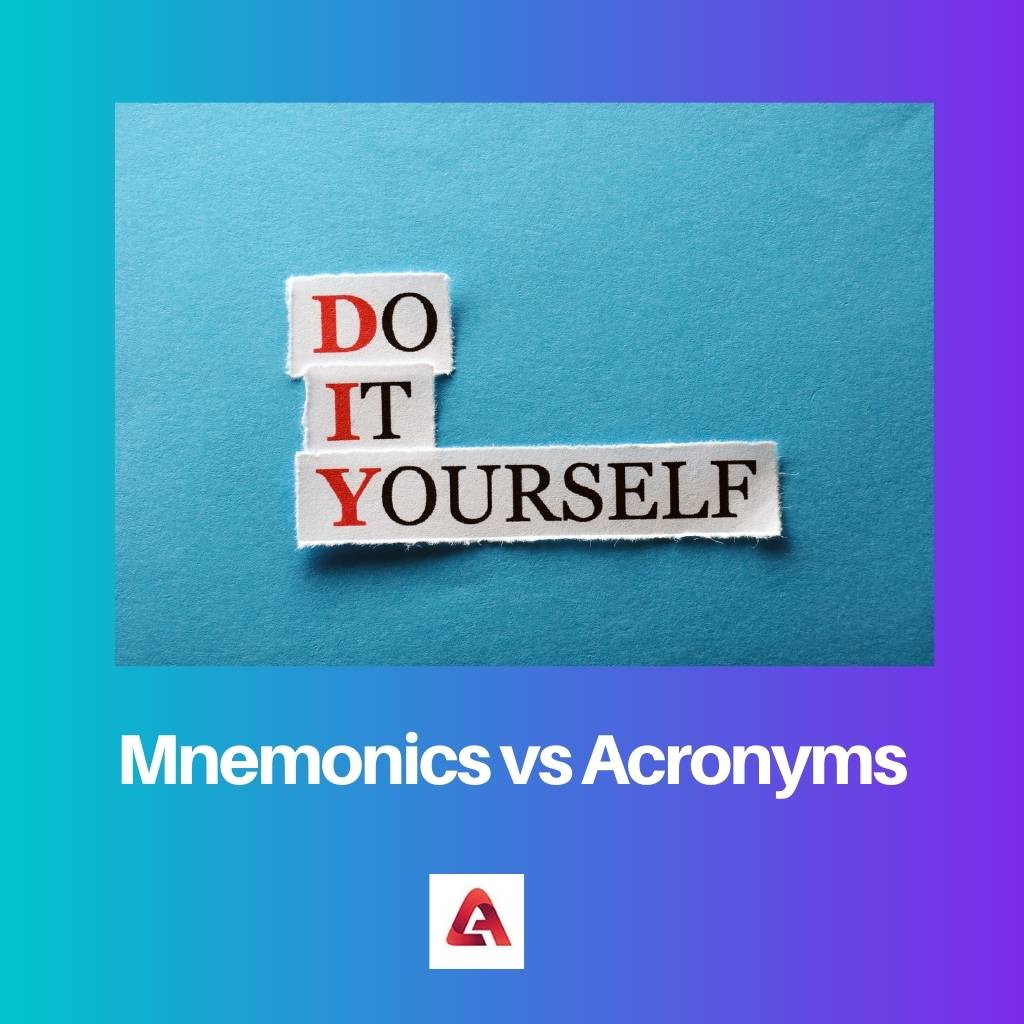 Mnemonics vs Acronyms