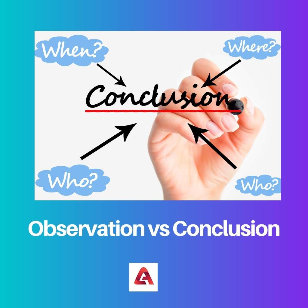Observation vs Conclusion