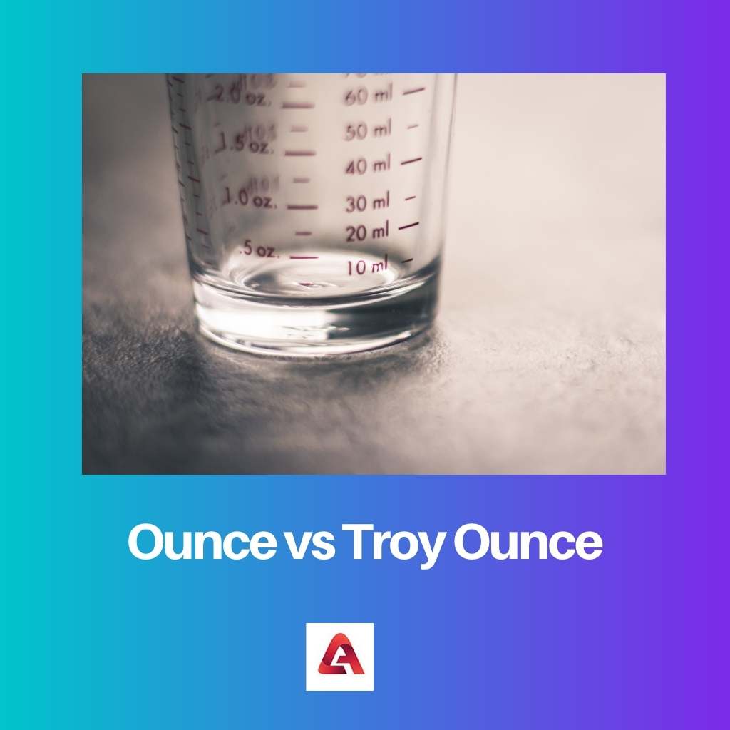 Ounce vs Troy Ounce