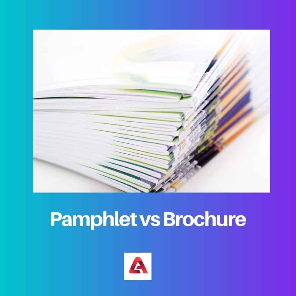 Pamphlet Vs Brochure: Difference And Comparison