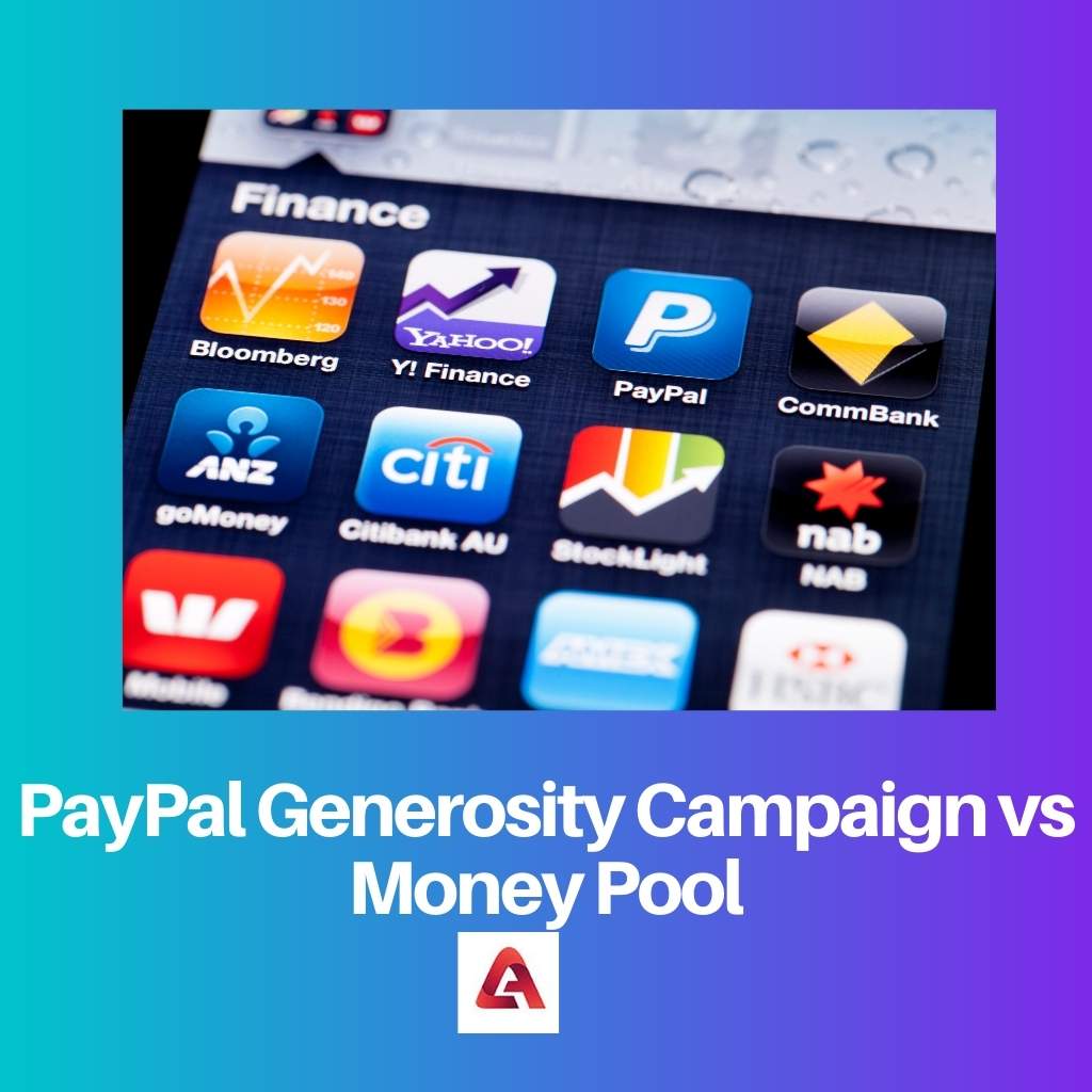 PayPal Generosity Campaign vs Money Pool