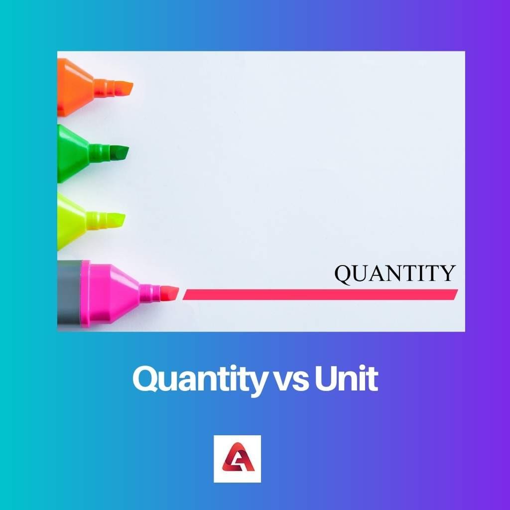 Quantity vs Unit