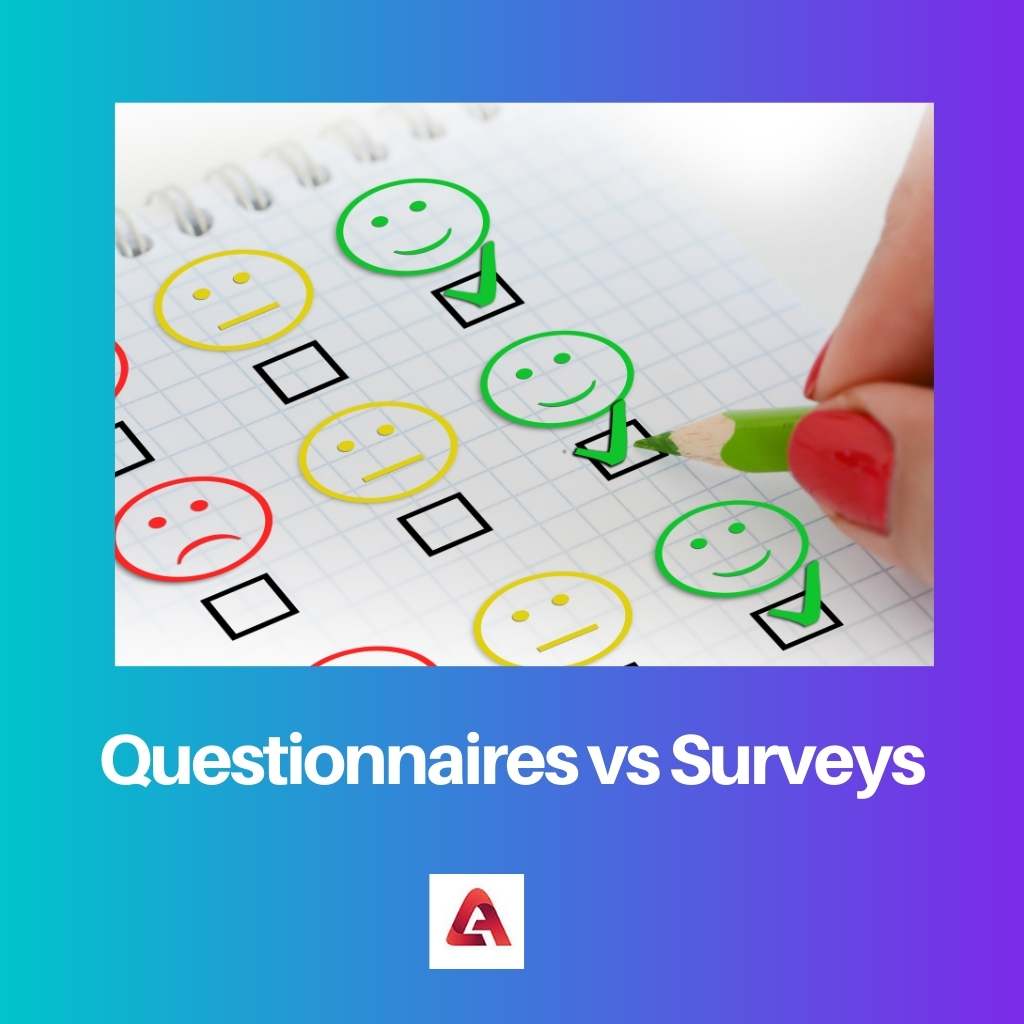 Questionnaires vs Surveys