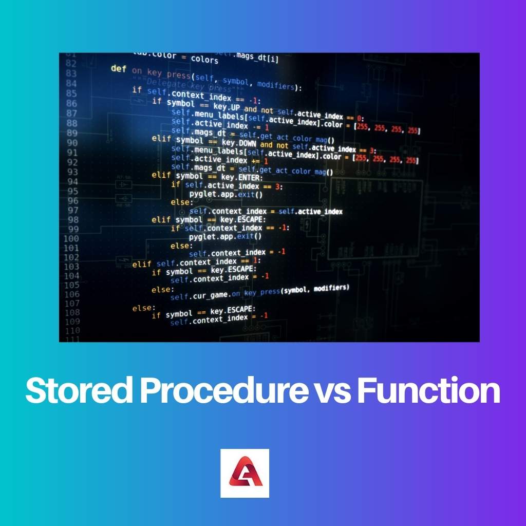 Stored Procedure vs Function