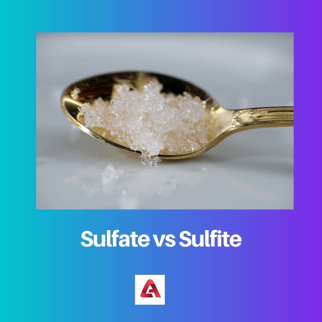 Sulfate vs Sulfite