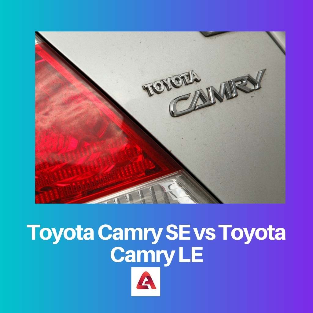 Toyota Camry SE vs Toyota Camry LE