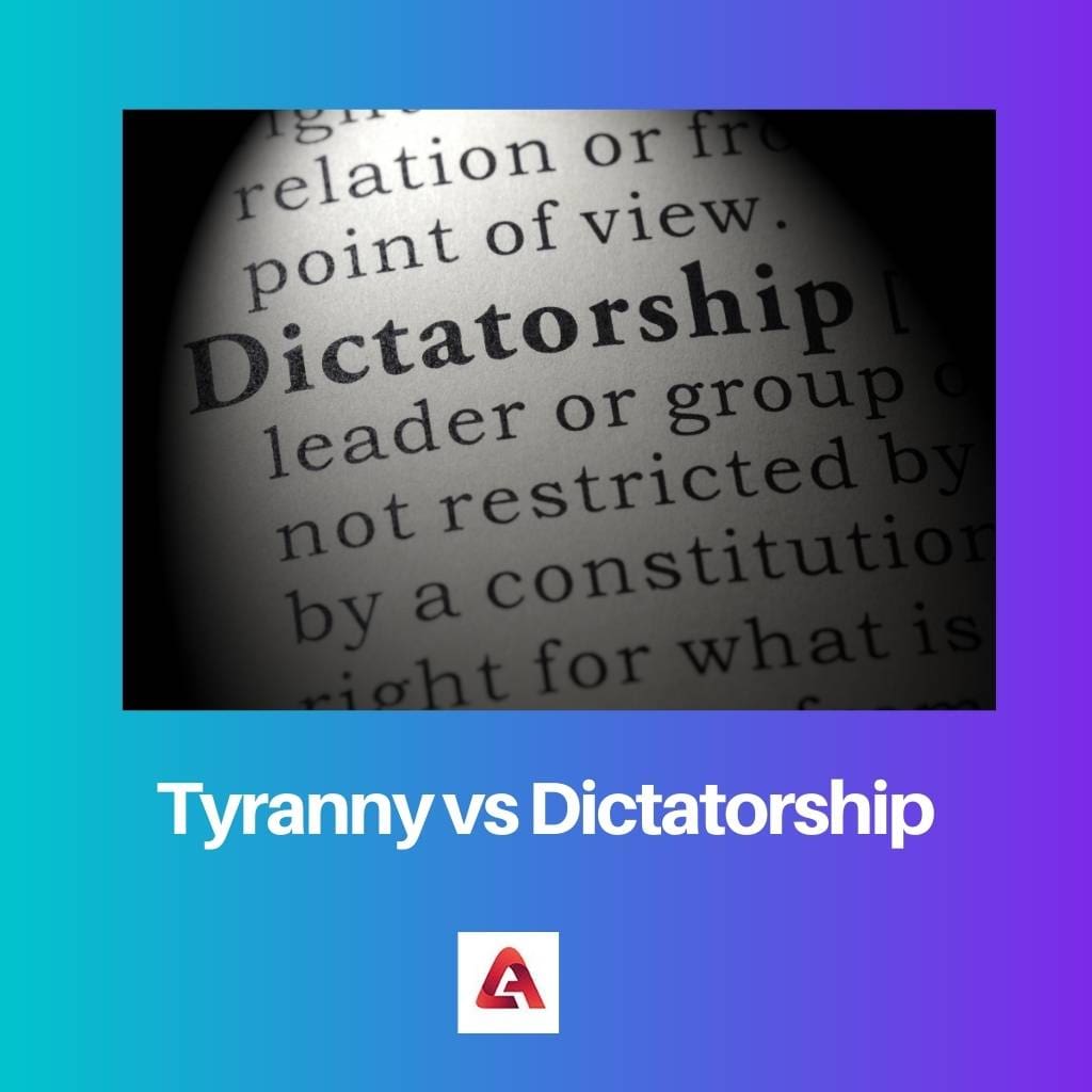 Tyranny vs Dictatorship