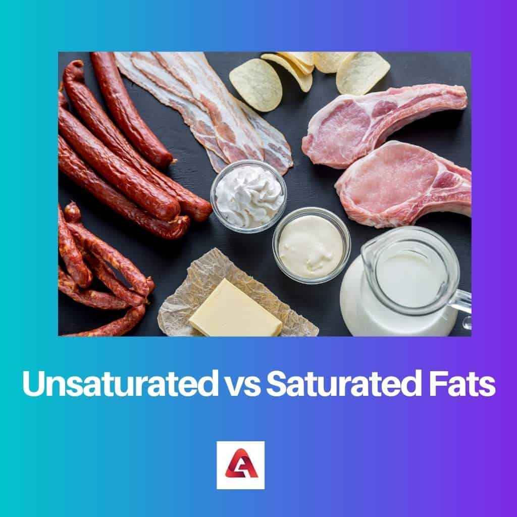 Unsaturated vs Saturated Fats: Difference and Comparison