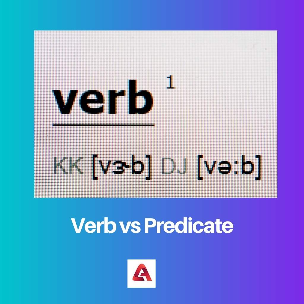 Verb vs Predicate