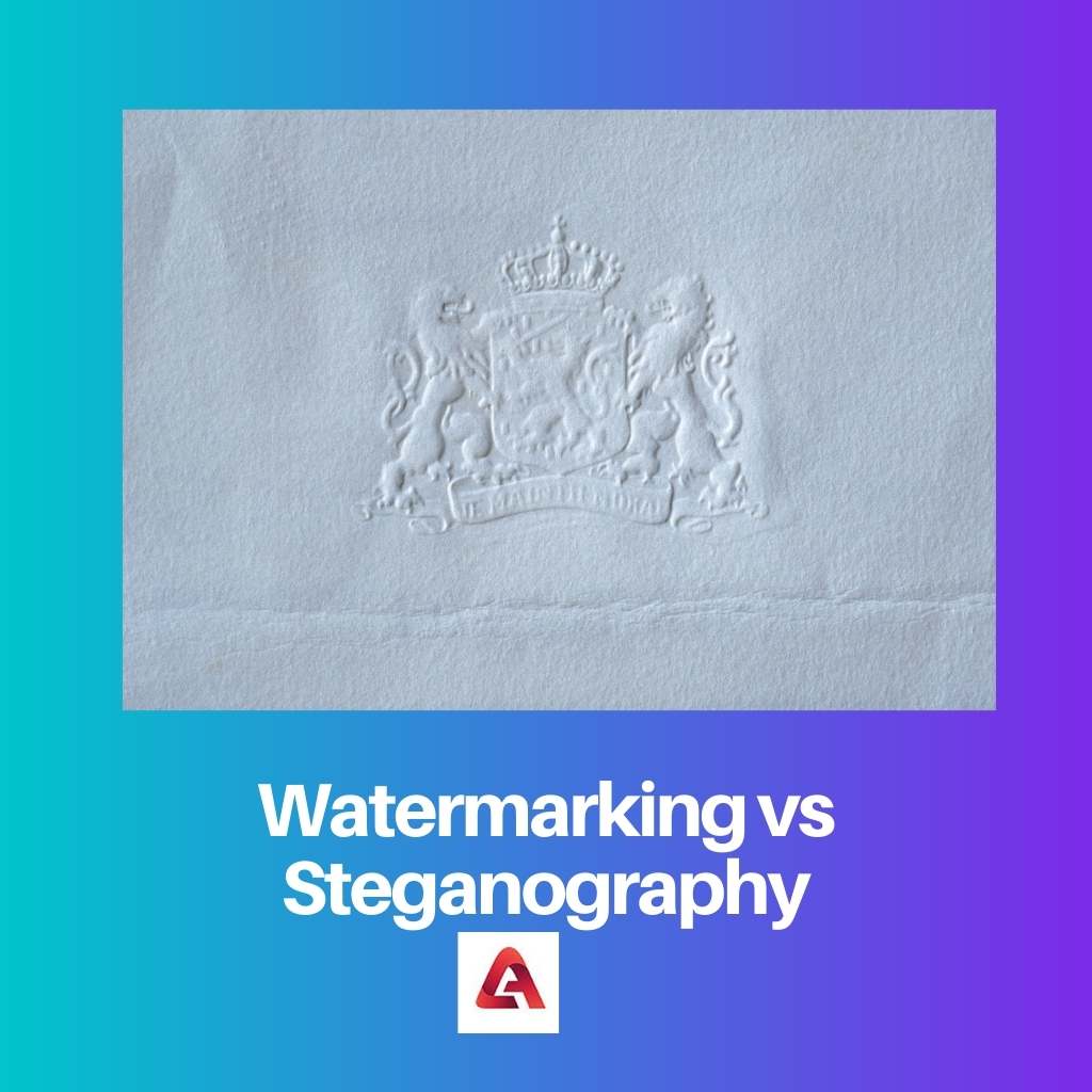 Watermarking vs Steganography