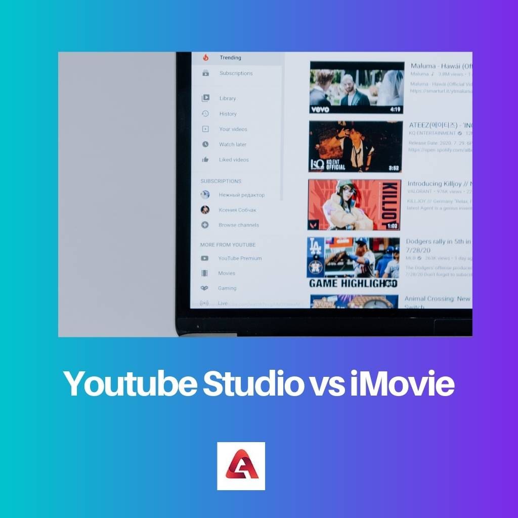 Youtube Studio vs iMovie