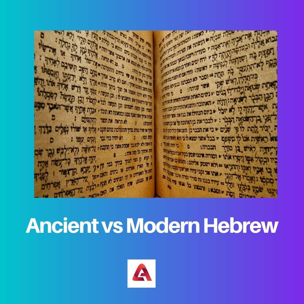 Ancient vs Modern Hebrew