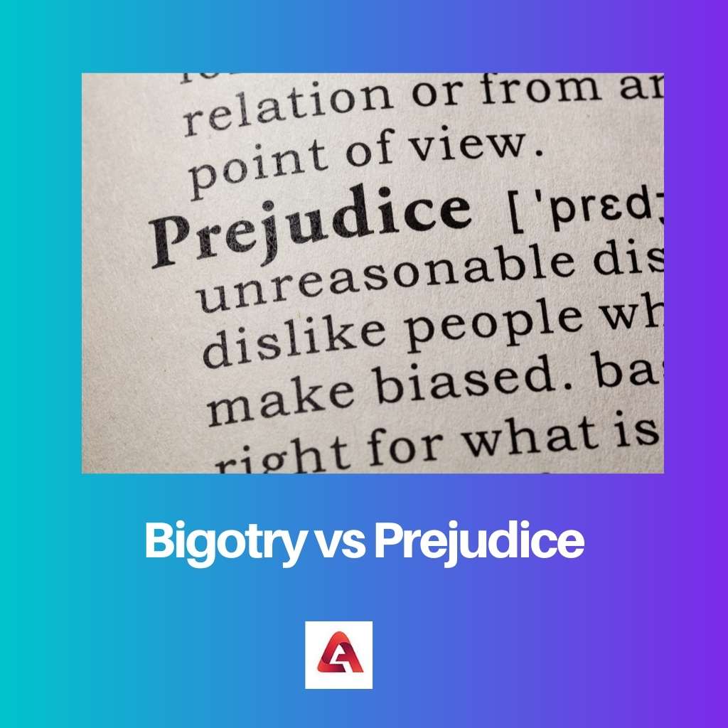 Bigotry vs Prejudice