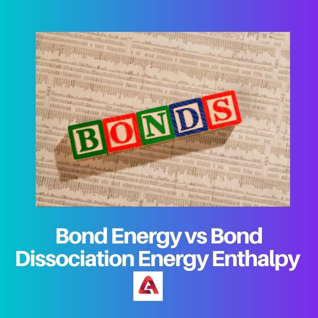 Bond Energy vs Bond Dissociation Energy Enthalpy