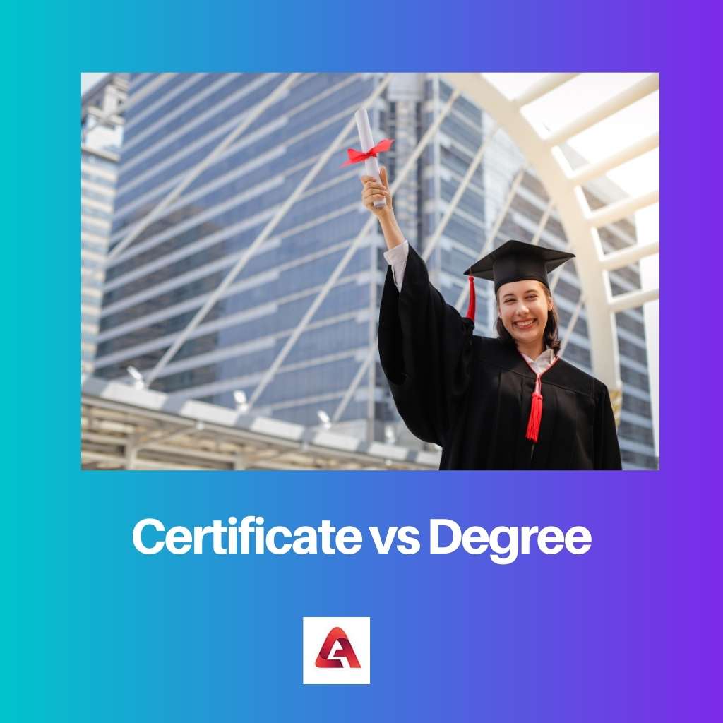 Certificate vs Degree