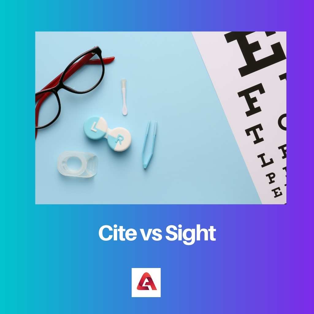 Cite vs Sight